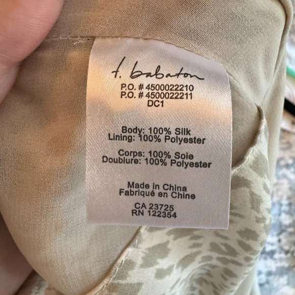 Babaton Bennett Dress Size XS 100% Silk Giraffe Print Mini Travel DAMAGED READ - Picture 14 of 15